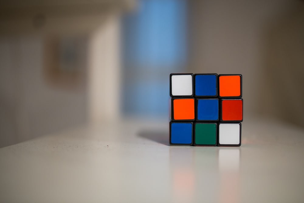 Photo of a rubik's cube to symbolise problem-solving 