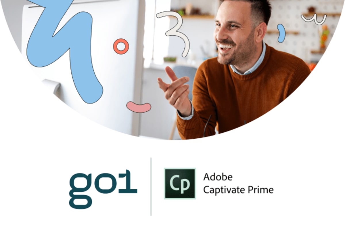 Go1 x Adobe Captivate Prime logos