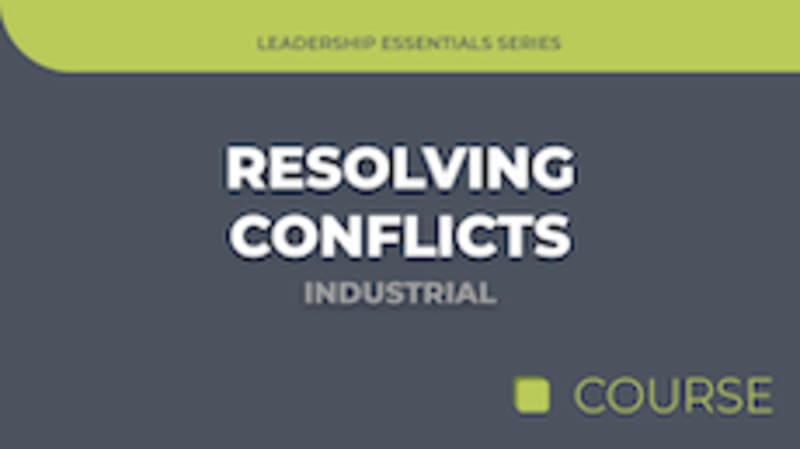 Resolving Conflicts - Industrial Edition
