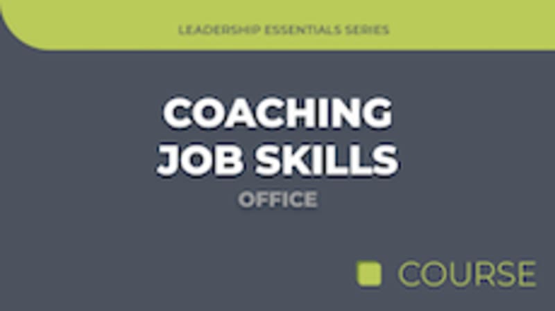 Coaching Job Skills - Office Edition
