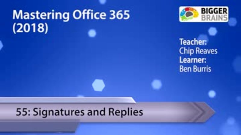 Mastering Office 365 2018: Signatures and Replies