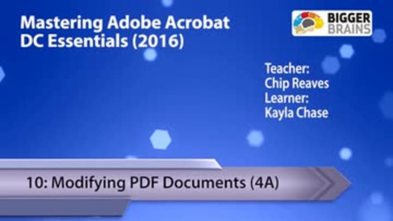 Acrobat DC 2016 - Modifying PDF Documents