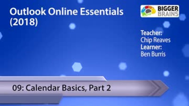 Outlook Online Essentials (2018) 09: Calendar Basics, Part 2