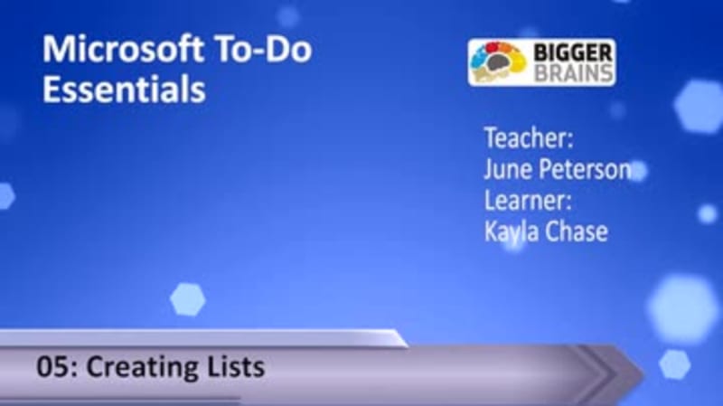 Microsoft To-Do Essentials 05: Creating Lists