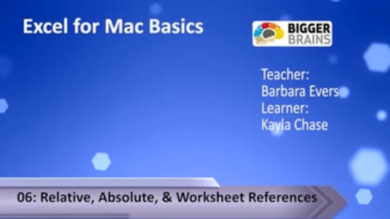 Excel for Mac Basics 06: Relative, Absolute, and Worksheet References