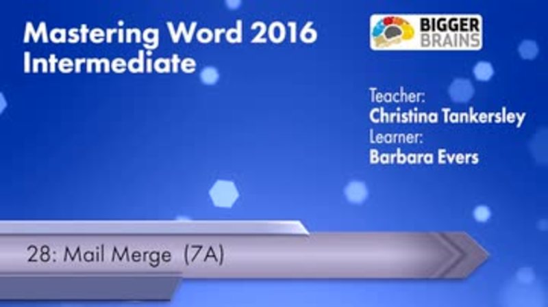 Word 2016 Intermediate: Mail Merge