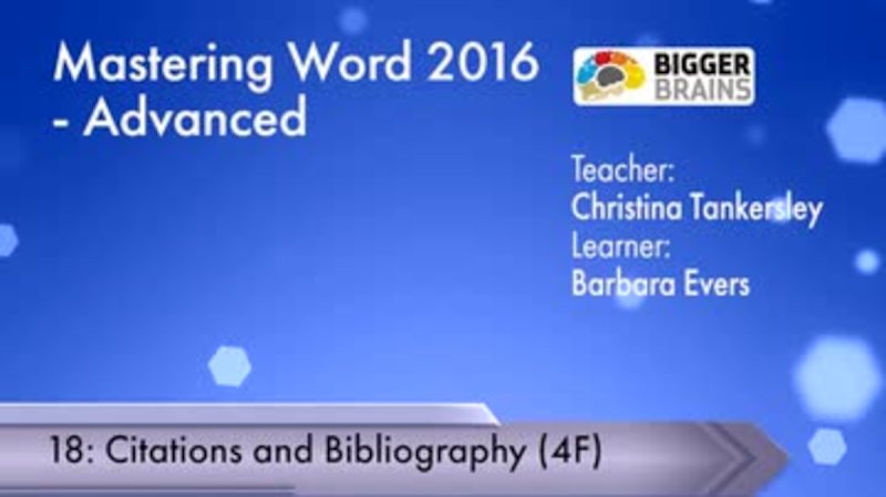 Word 2016: Advanced - Citations and Bibliography