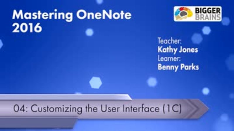 OneNote 2016: Customizing the User Interface