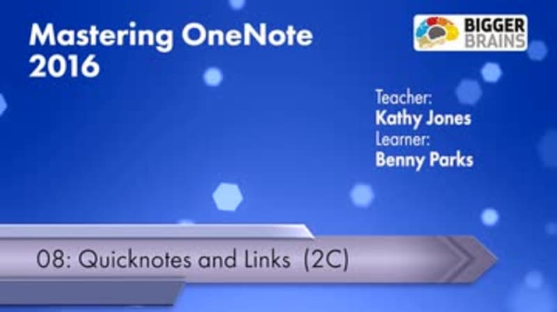 OneNote 2016: Quicknotes and Links