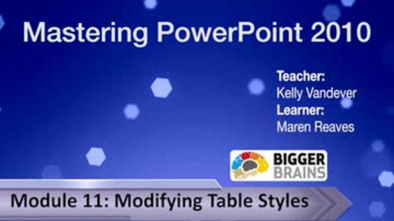 Mastering PowerPoint 2010: Modifying Table Styles