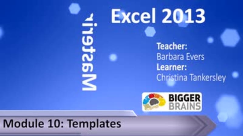 Mastering Excel 2013: Templates