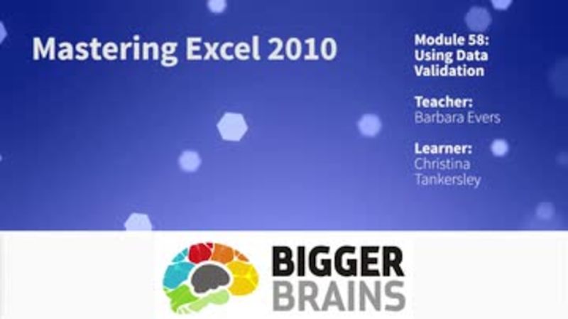 Mastering Excel 2010: Using Data Validation