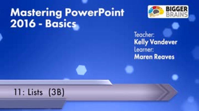 Mastering Powerpoint 2016: Lists