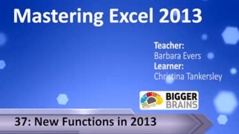 Mastering Excel 2013: New Functions