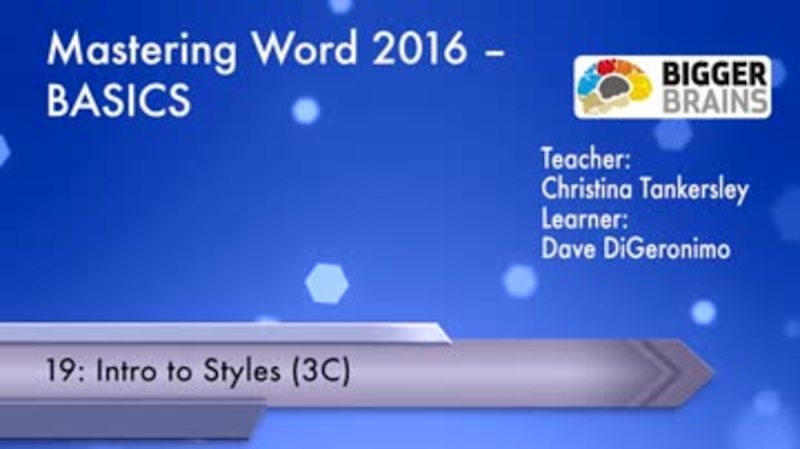 Mastering Word 2016 Basics: Intro to Styles