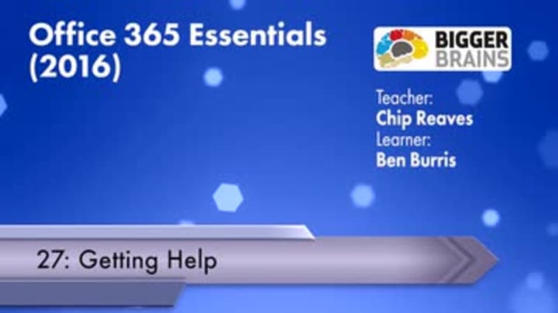 Office 365 Essentials 2016: Getting Help