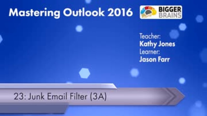 Mastering Outlook 2016: Junk Email Filter