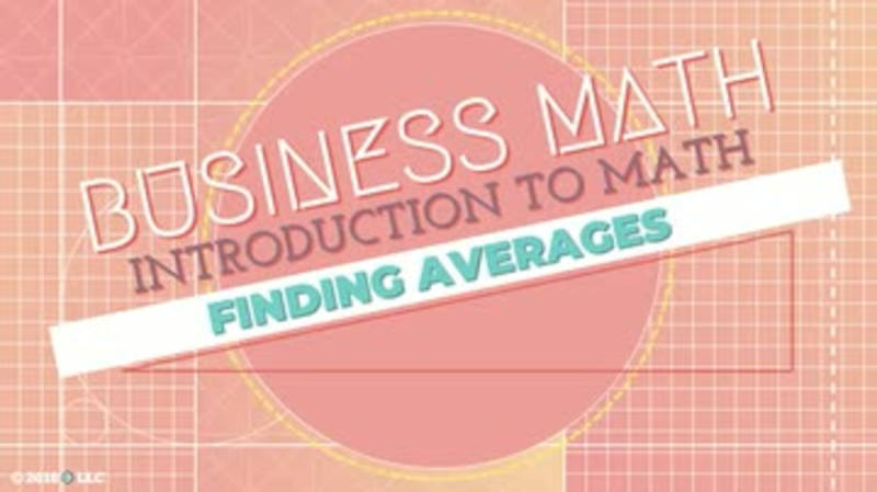 Introduction to Math: Finding Averages