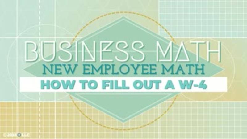 New Employee Math: How to Fill Out a W-4