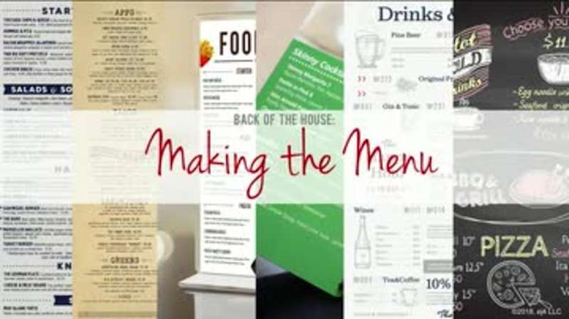 Back of the House: 02. Making the Menu