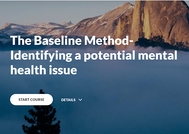 The Baseline Method: Identifying a potential mental health issue