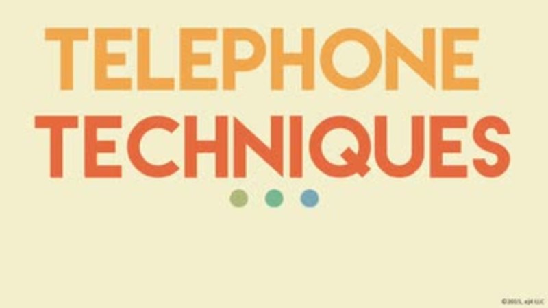Telephone Techniques: Phone Etiquette