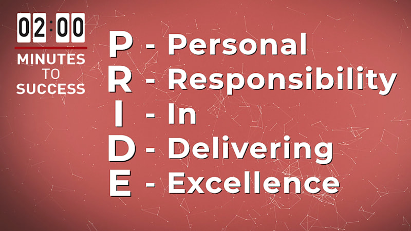 Always Take PRIDE in Your Work