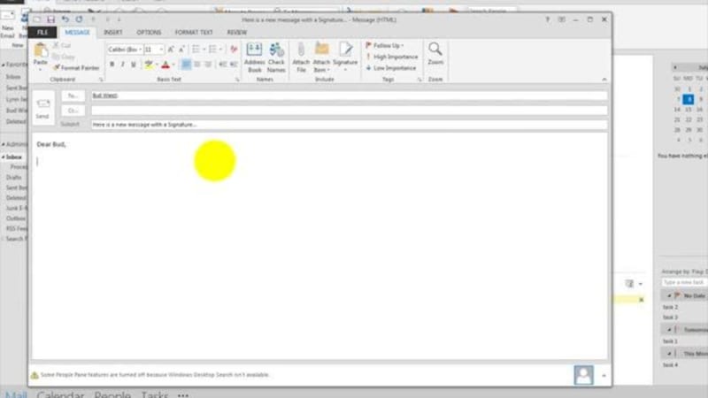 MS Office 2013 Outlook: Module 4 -- Designing Signatures