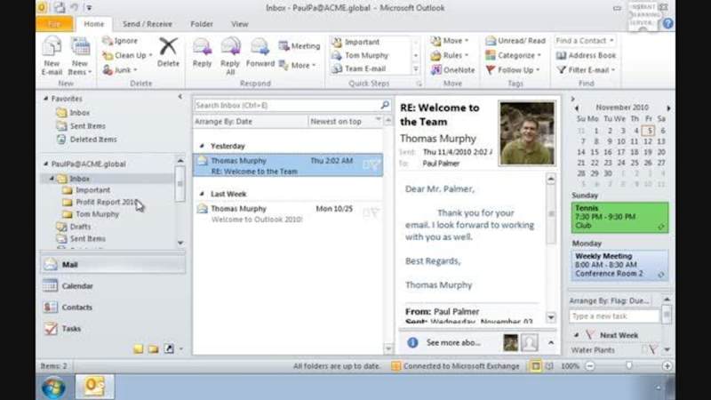 Outlook 2010 Part 2: Create Mail Rules