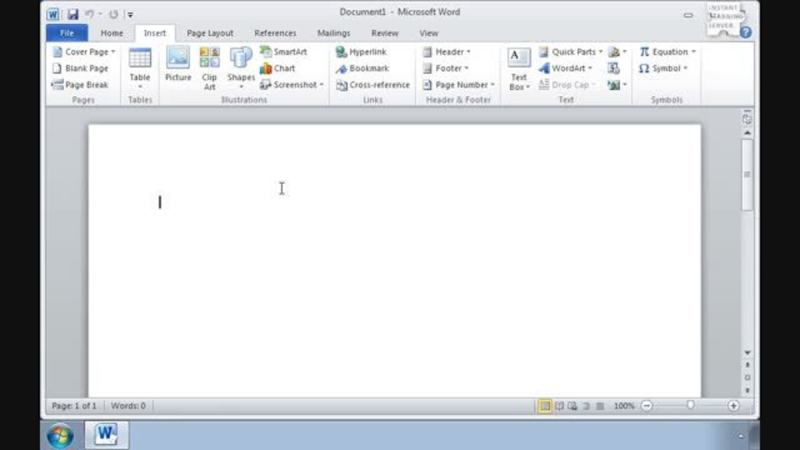 Word 2010 Part 2: Insert and Delete Objects