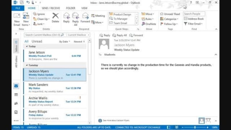 Outlook 2013 Part 2: Modify Message Settings and Properties