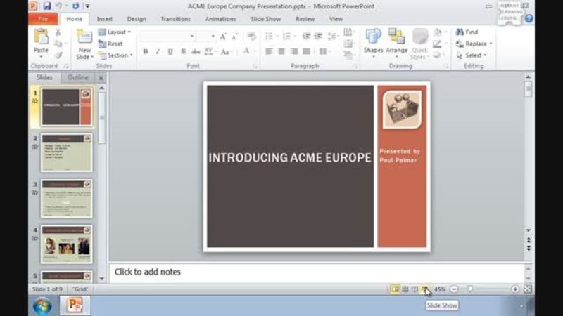 PowerPoint 2010 Part 1: Set Up a Slide Show