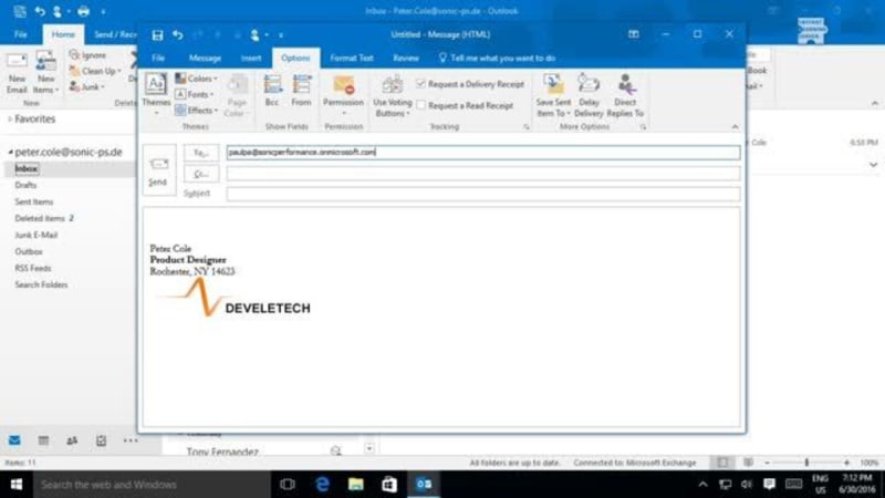 Customizing Message Options in Outlook 2016: Use Voting and Tracking Options