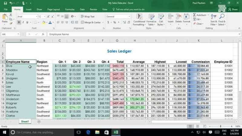Formatting a Worksheet in Excel 2016: Create and Use Templates