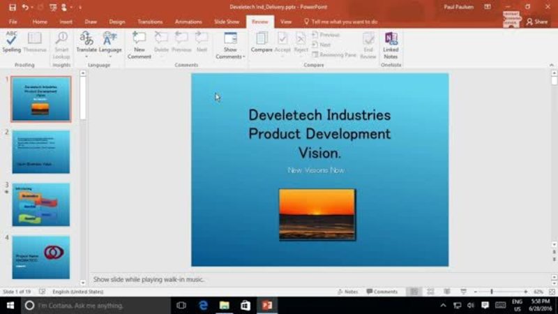 Preparing to Deliver Your Presentation in PowerPoint 2016: Review Your Presentation (Part 2 of 2)
