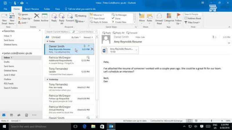 Working With Attachments and Illustrations in Outlook 2016: Work With Received Attachments