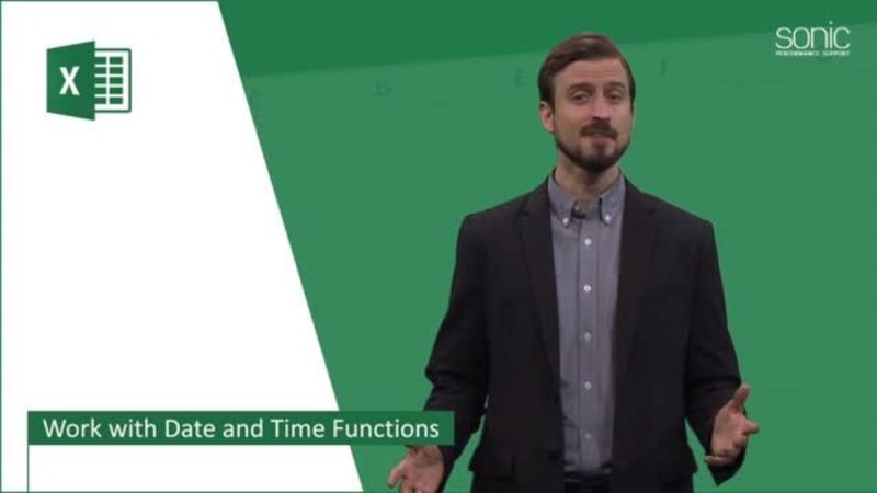 Working With Functions in Excel 2016: Work With Date and Time Functions