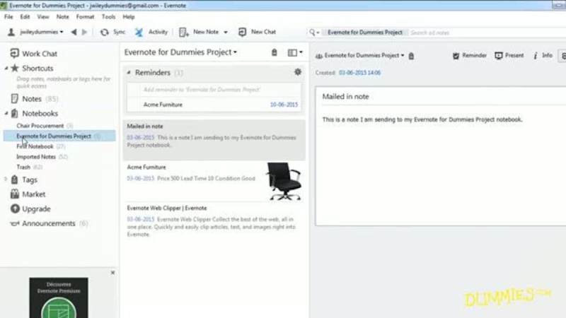 dummies®: Creating a Notebook in Evernote