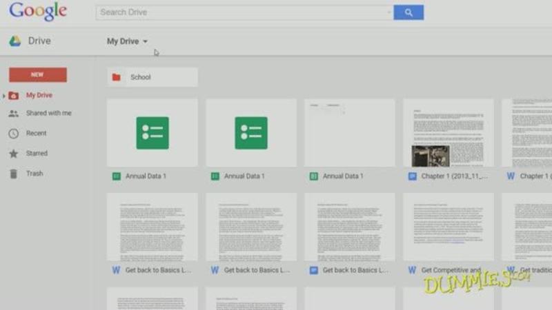 dummies®: Using Google Docs Home