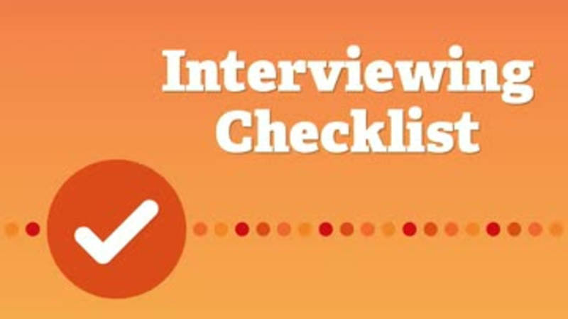 Interviewing Checklist