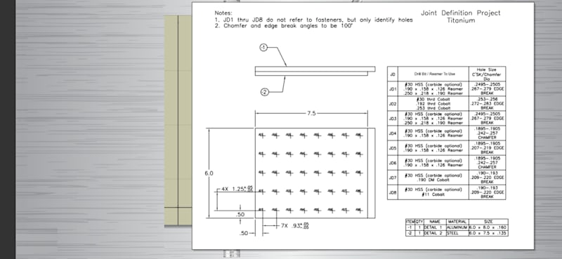 Marking Hole Locations for Drilling Titanium