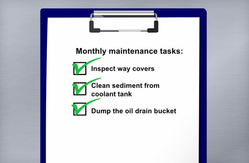 Maintenance Tasks for a CNC Lathe