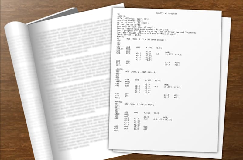 CNC Program Structure for a CNC Machining Center