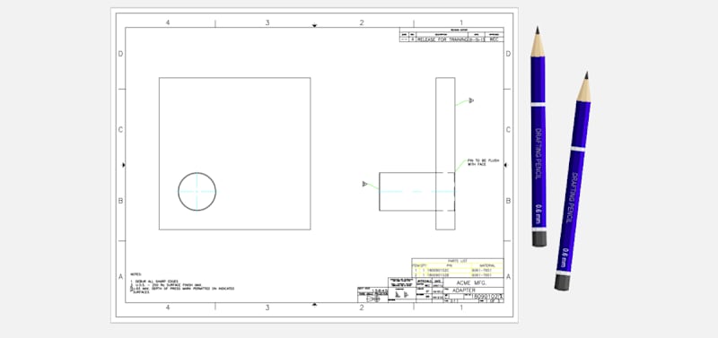 Engineering Drawing Lines