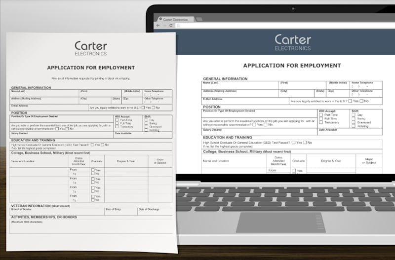 Completing an Employment Application