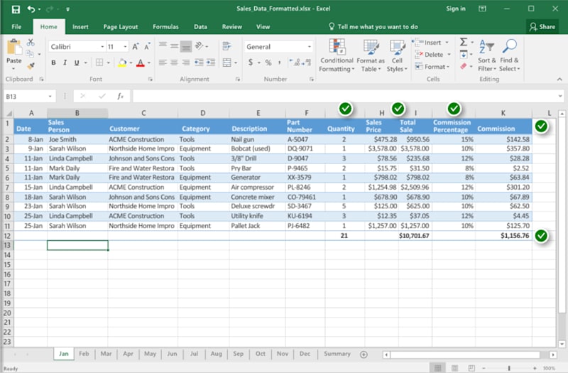 Formatting Data