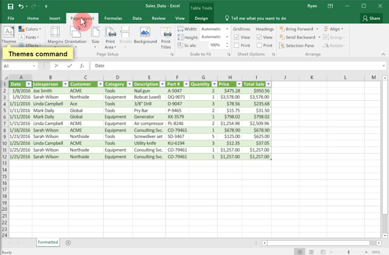 Working with Data Tables