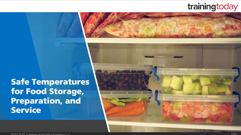 Safe Temperatures for Food Storage, Preparation, and Service
