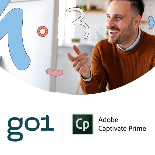 Go1 x Adobe Captivate Prime logos