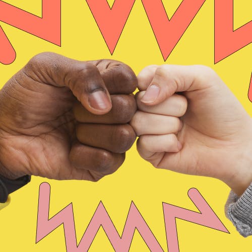 Two hands fist bumping, representing high-impact L&D teams